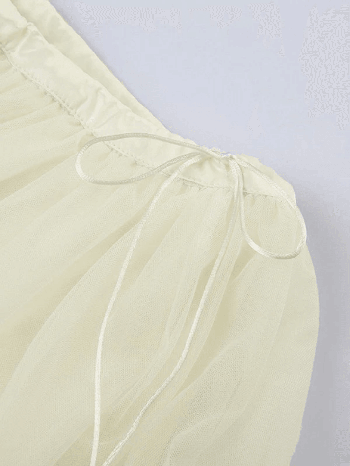 White Low Rise Micro Mini Skirt