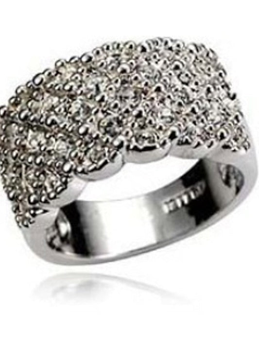 1PC Ring Adjustable Ring For AAA Cubic Zirconia White Wedding Daily Alloy Classic for Women