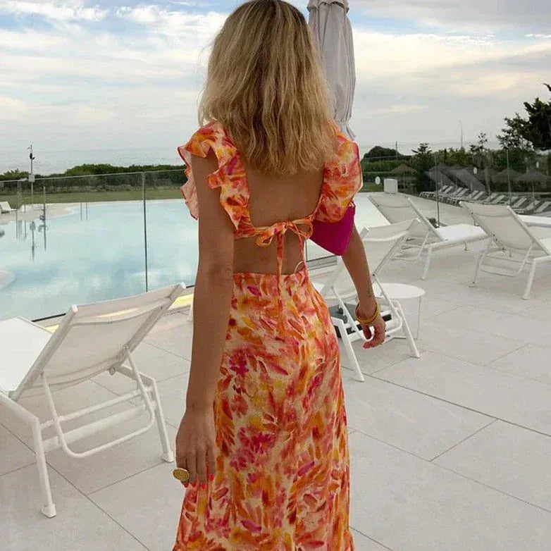 Gemma Ruffle Maxi Dress