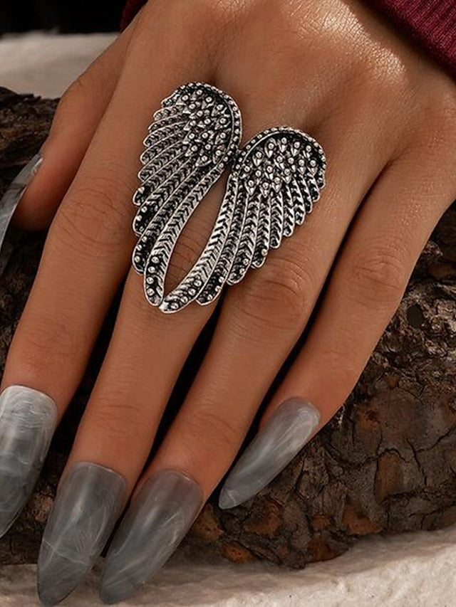 1PC Adjustable Ring For Holiday Prom Alloy Classic Wings for Women