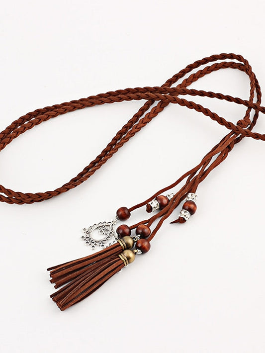 Belt Straw Black Camel Khaki Red Coffee Chain Outdoor Street Daily Holiday Color Block / Vintage / Spring / Summer / Fall / Winter for Women