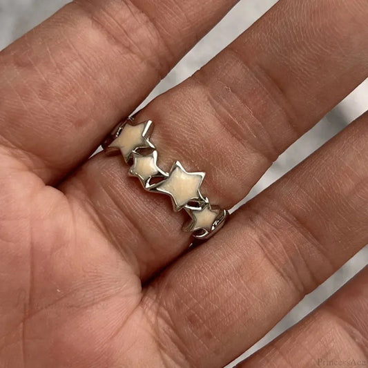Y2K Transparent Heart Gothic Ring
