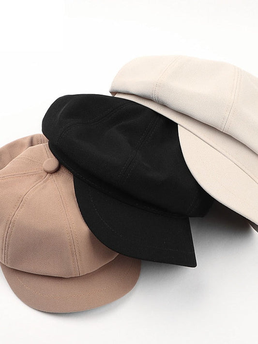 New Style Women Hat Autumn Winter Fashion Solid Color Newsboy Caps Female Octagonal Caps for Women