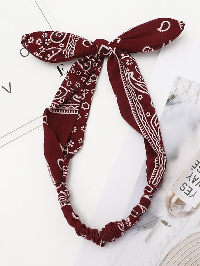 1PC Headbands Hair Band For Formal Outdoor Street Daily Classic Fabric Black White Dark Red for Women