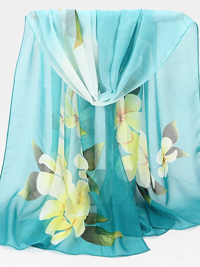 Spring And Summer Printed Chiffon Scarf Scarf Shawl Small Gauze Scarf for Women
