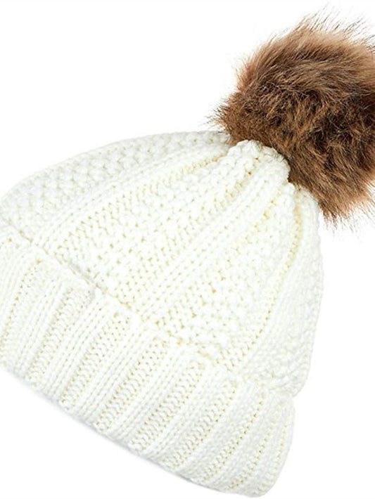 Hat Beanie / Slouchy Black Pink Wine Outdoor Home Daily Knit Pure Color Portable Windproof Comfort for Women