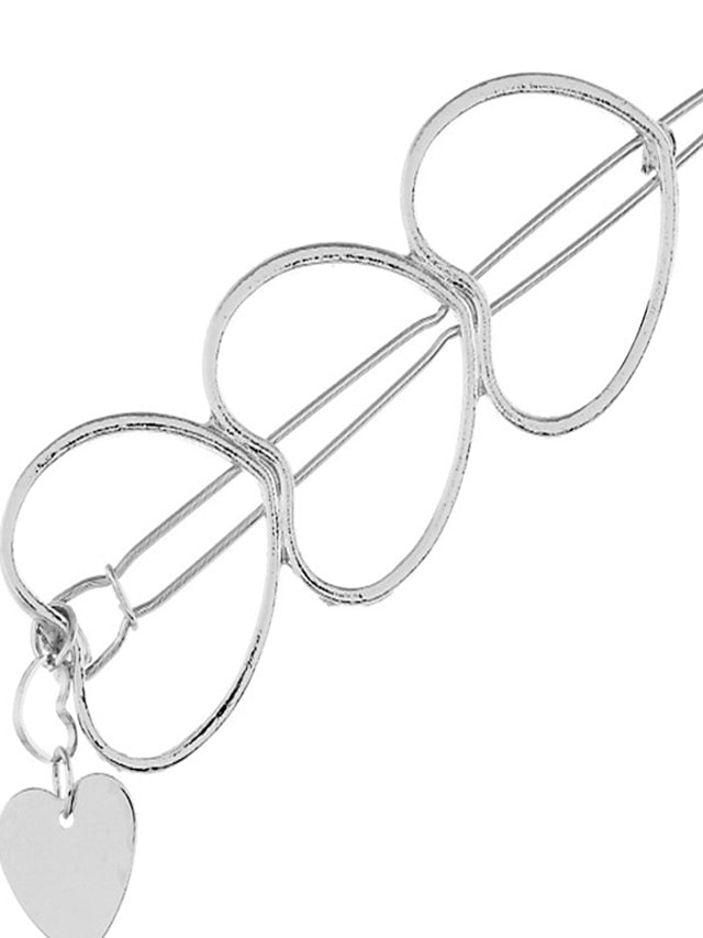 1PC Hair Clip For Daily Classic Alloy Silver Golden for Women