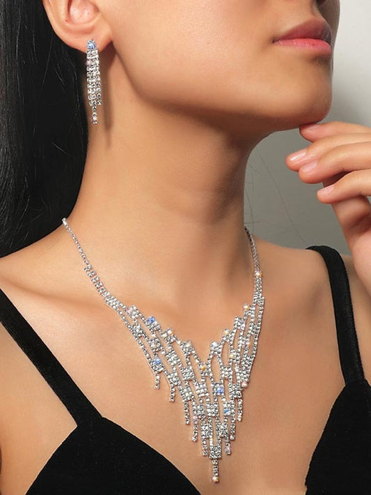 necklace Chic & Modern Party Pure Color Jewelry Sets / Wedding / Silver / White / Fall / Winter for Women