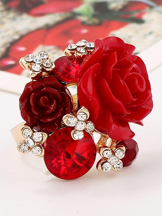 Ring Wedding Holiday Engagement Braided Floral for Women