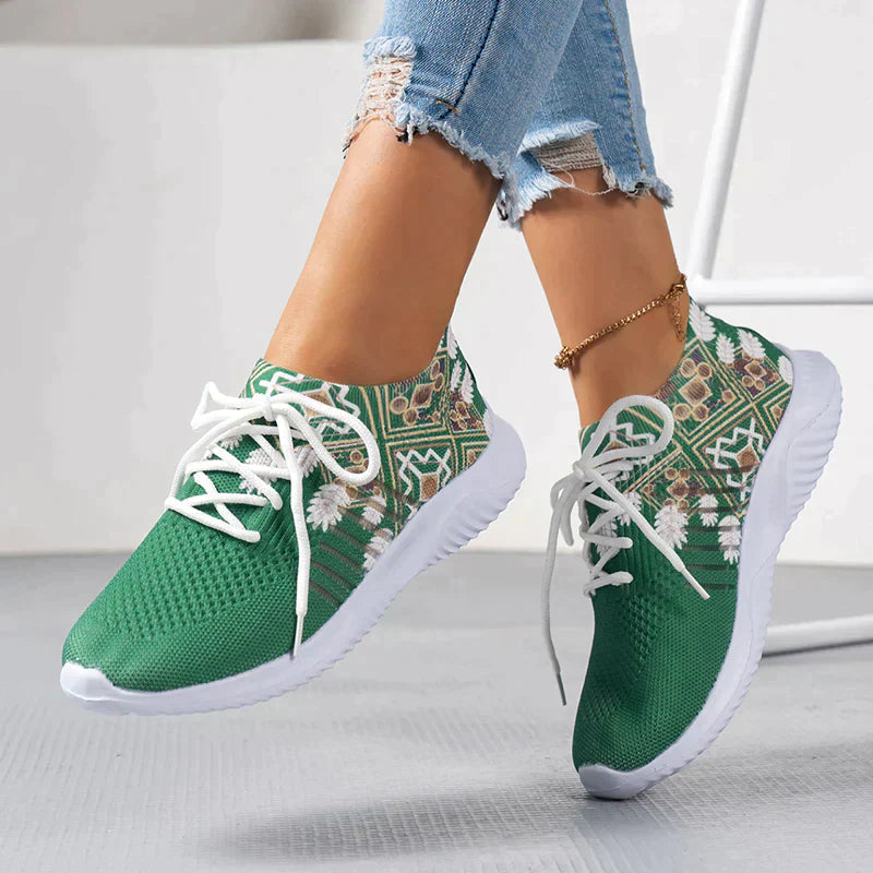 Women’s Stylish Floral Print Mesh Sneakers | Ideal for All Seasons
