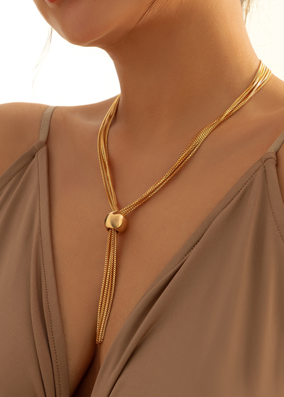 Sorelle - Multi-Strand Gold Drop Necklace