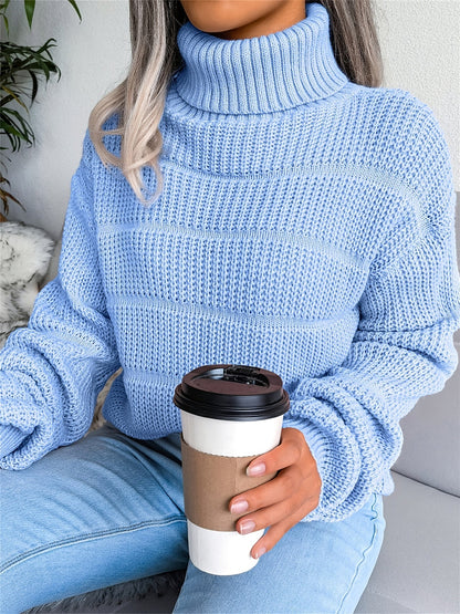 Jersey elástico de manga larga para mujer, fácil de usar | Ideal para otoño/invierno
