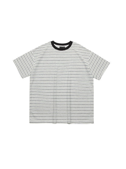 2000s Striped Print Oversized Short Sleeve Tee