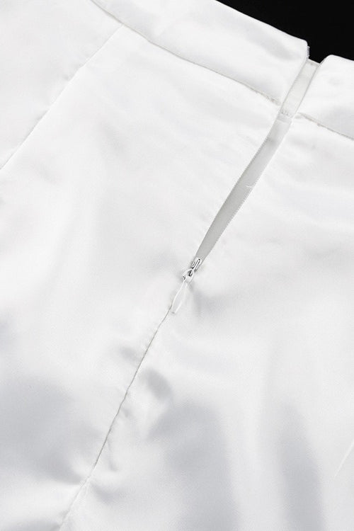 High Waist Fishtail Slit Flowy Slim Fit Skirt