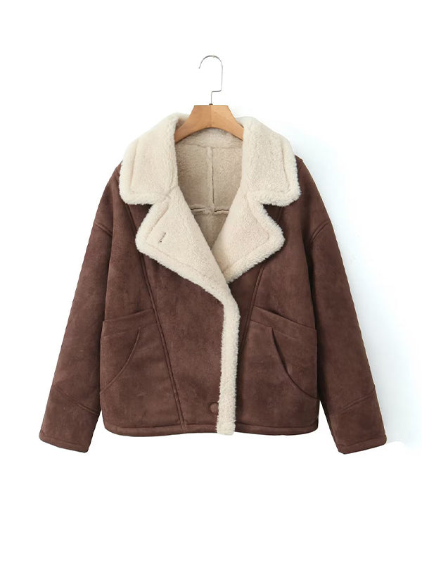 Warm Retro Lambskin Coat