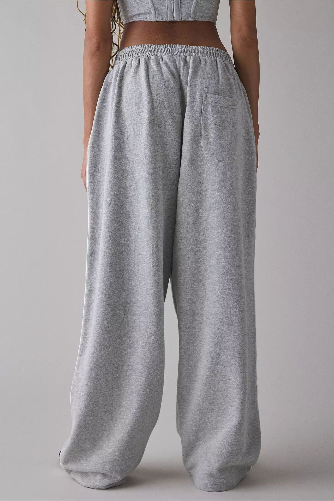 Long Embroidered Relaxed Knit Pants