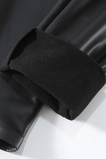 Fleece Lined Faux Leather Leggings