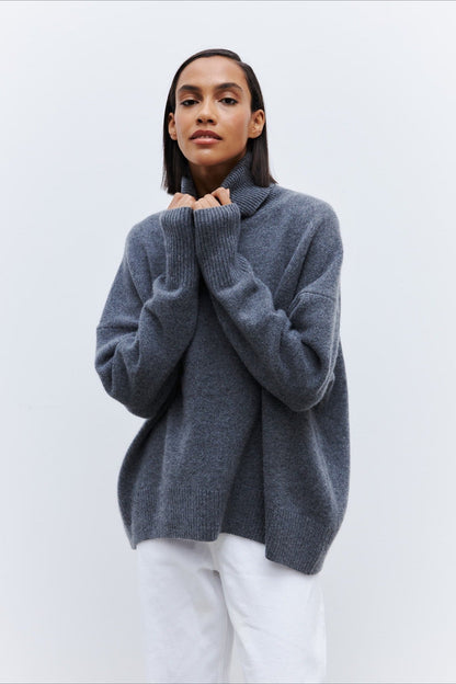 Anti-Pilling Loose Turtleneck Sweater