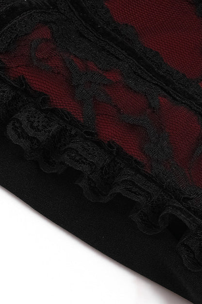 Chain Strap Strapless Bustier Corset