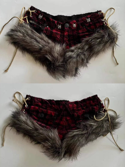 Y2K Raw Edge Denim Shorts