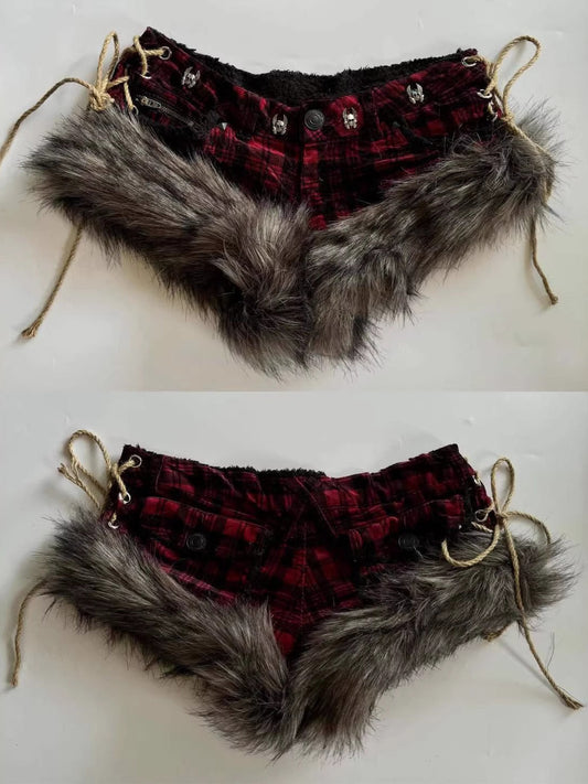 Y2K Raw Edge Denim Shorts
