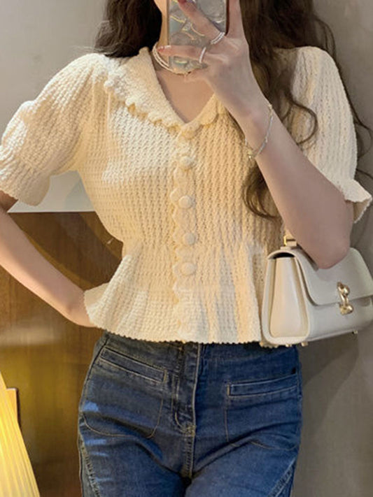 Natalie Casual V-neck Knitted Waist Cardigan