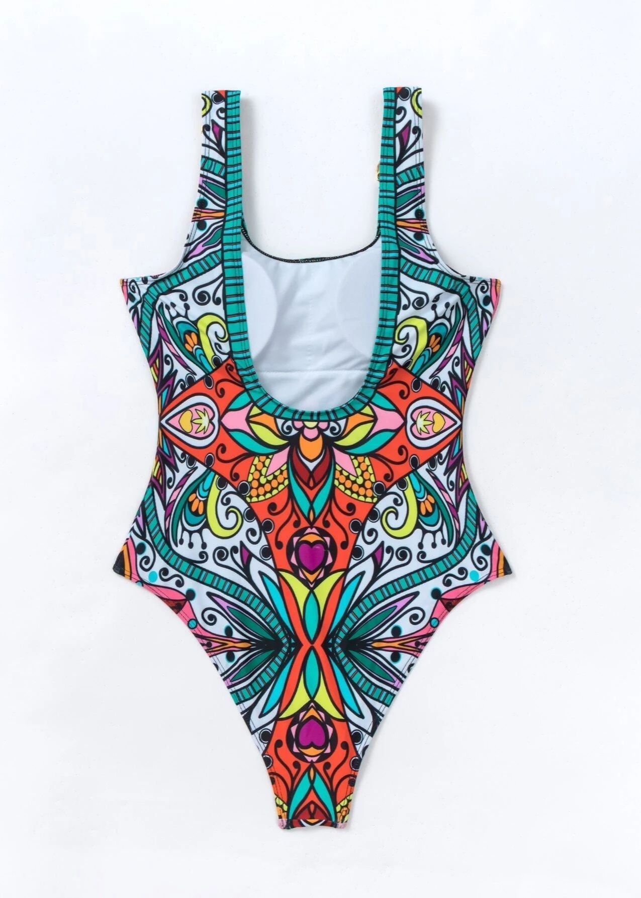 Zaria - Printed One-Piece Swimsuit with Chain Straps