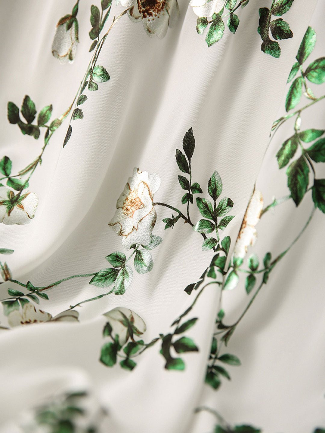 Isabella Elegant Rose Printed Jacquard Slip Dress