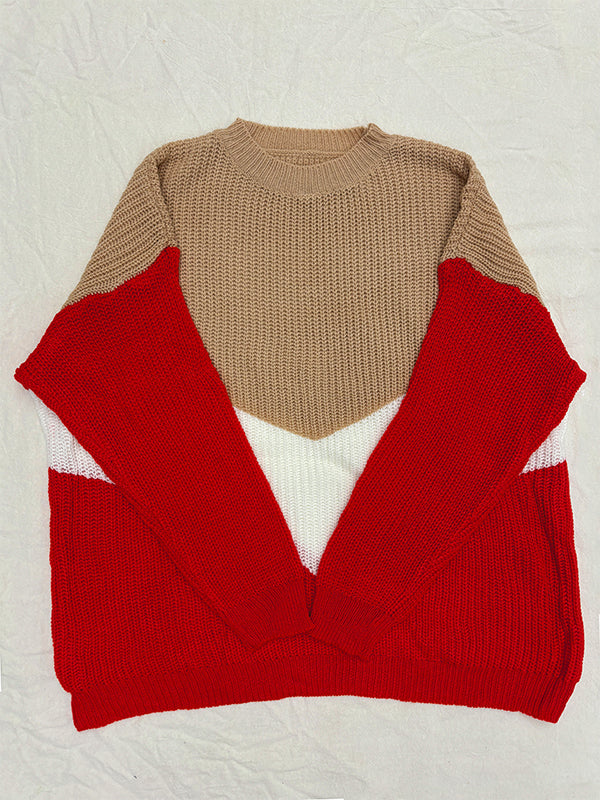 Colorblock Jumper Knit Sweater