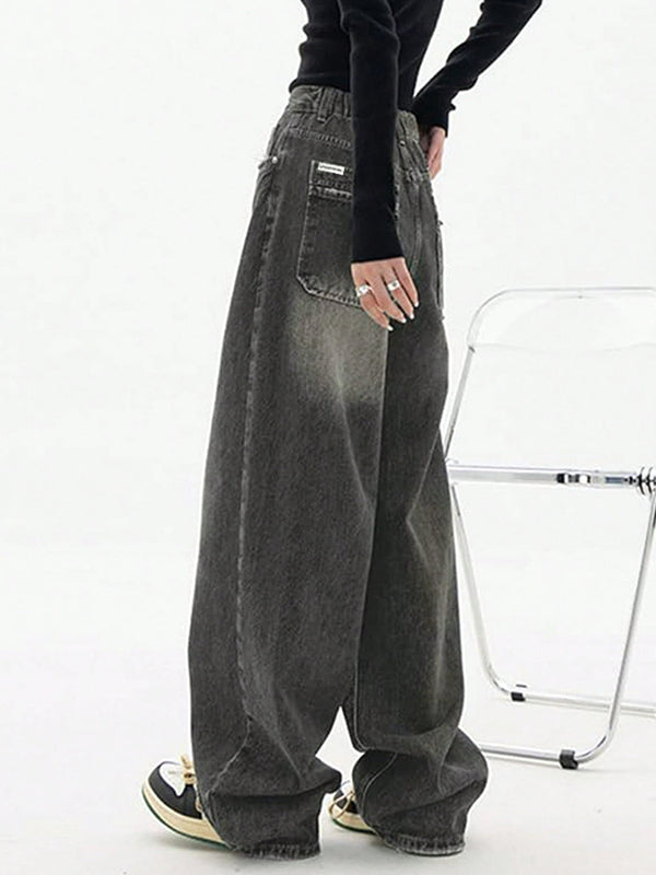 Dark Wash Vintage Baggy Boyfriend Jeans