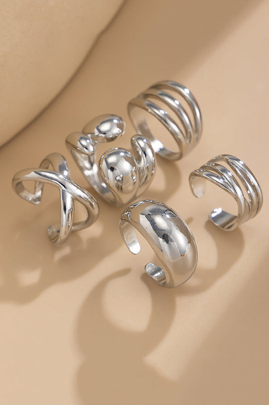 Geometric Cross Open Ring
