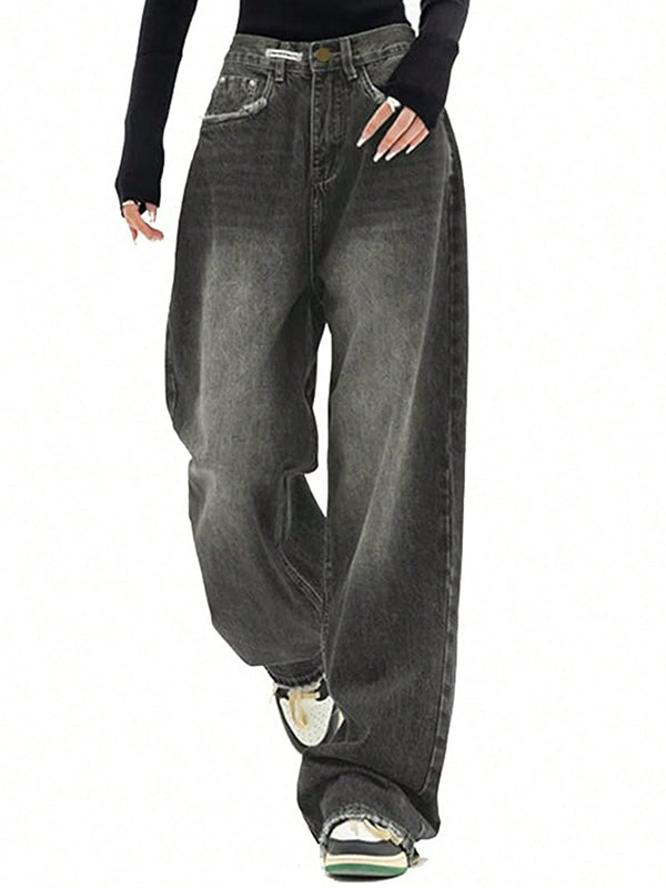 Dark Wash Vintage Baggy Boyfriend Jeans