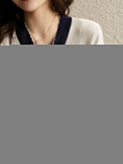 Layla Classic Loose Bow Knitted T-shirt-Black