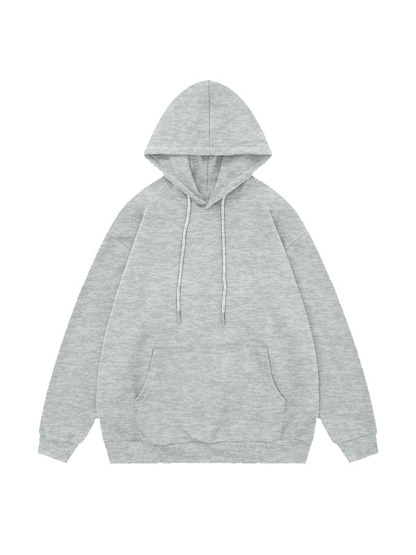 Solid Color Stretchy Hem Loose Oversized Hoodie