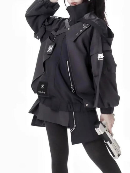 Mechanical Style Zipper Jacket