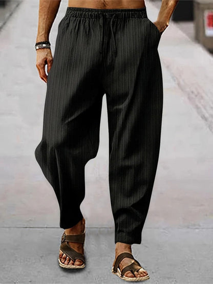 Ulric - Striped Linen Trousers - Chic - Lightweight - Great for Casual Days