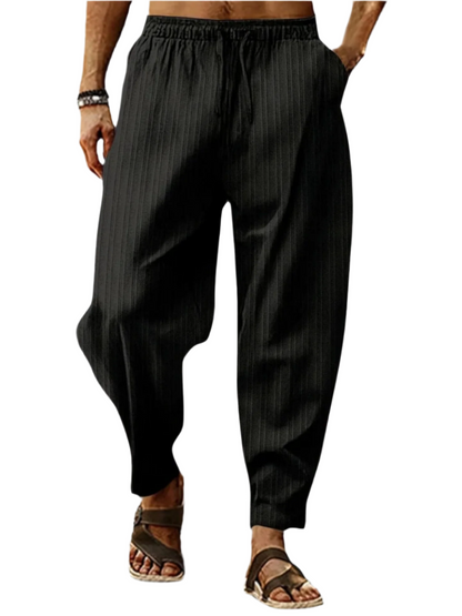 Ulric - Striped Linen Trousers - Chic - Lightweight - Great for Casual Days