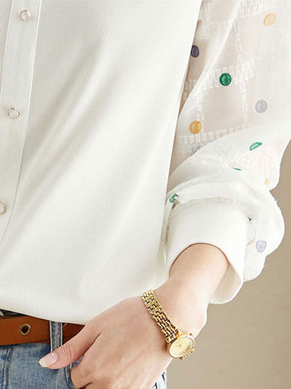 Lauren Casual Printed Fake Two Piece Sweatshirt