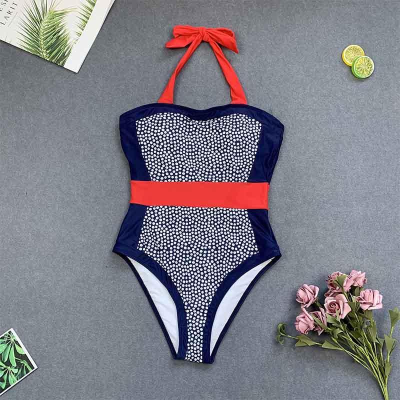 Lacing One-Piece Swimwear