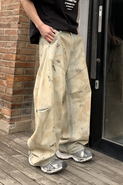 Heavy Duty Washed Bootcut Pants
