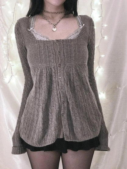 Vintage Button Knitted Cardigan