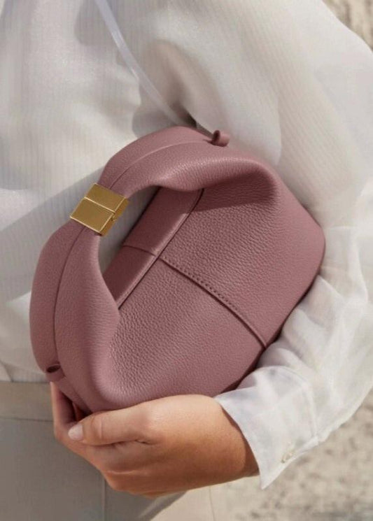 Lychee-Pattern-Cowhide Shoulder-Messenger-Bag