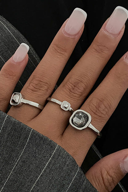 Geometric Square Metal-style Ring