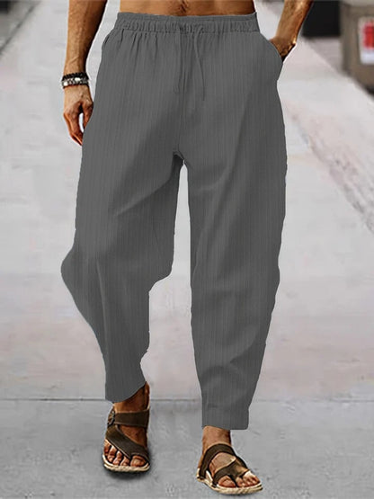 Ulric - Striped Linen Trousers - Chic - Lightweight - Great for Casual Days
