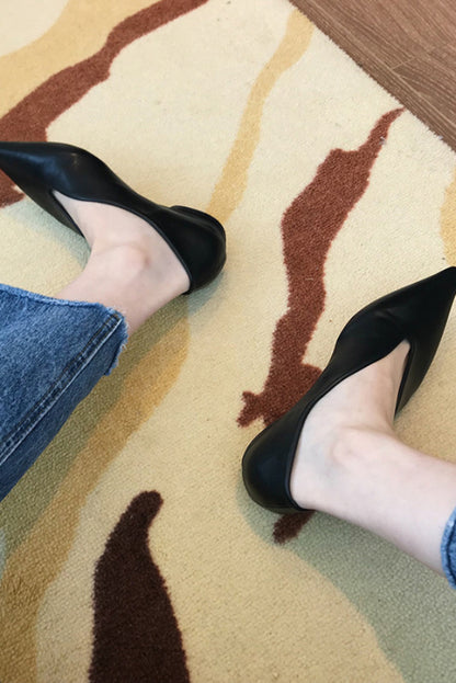 Retro Pointed-toe Low-cut Flat Shoes