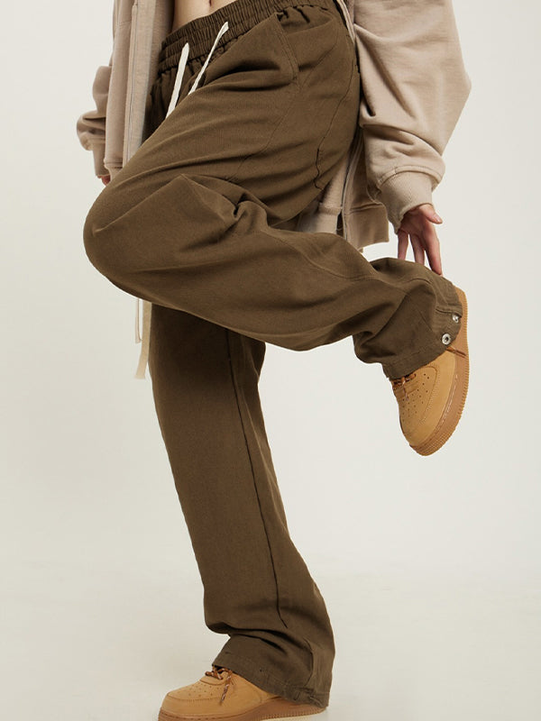 Casual Zipper Decor Cargo Pants