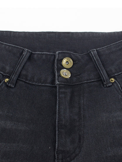Double Breasted Low Rise Bootcut Jeans