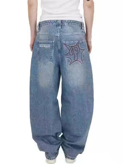 Trendy Fashion Simple Straight Style Boyfriend Jeans