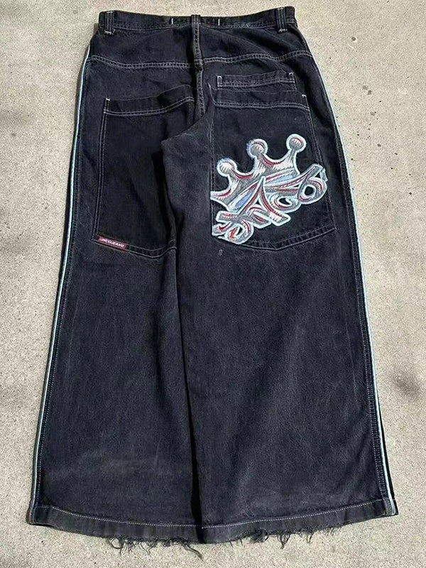 Hip Hop Trendy Brand Print Boyfriend Jeans