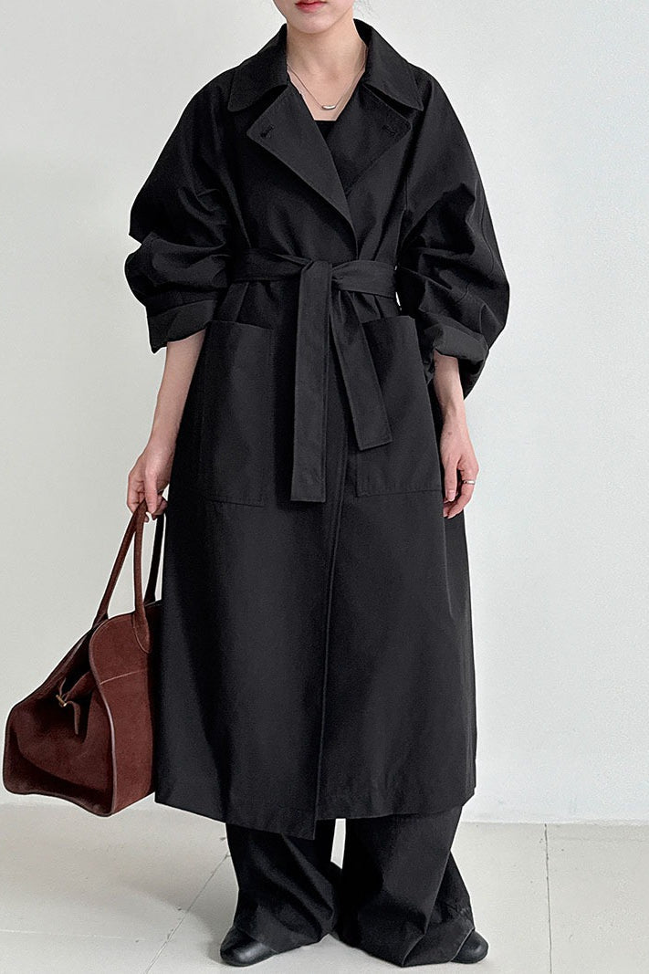 Luxi Vintage Loose Large-Pocket Unique Overcoat